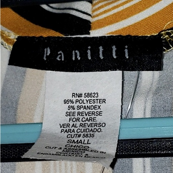 🆕🔥PANITTI BRAND VERY STYLISH&CHIC SLEEVELESS COLLAR&TYE BOW IN THE MIDDLE  👚 - Picture 9 of 10